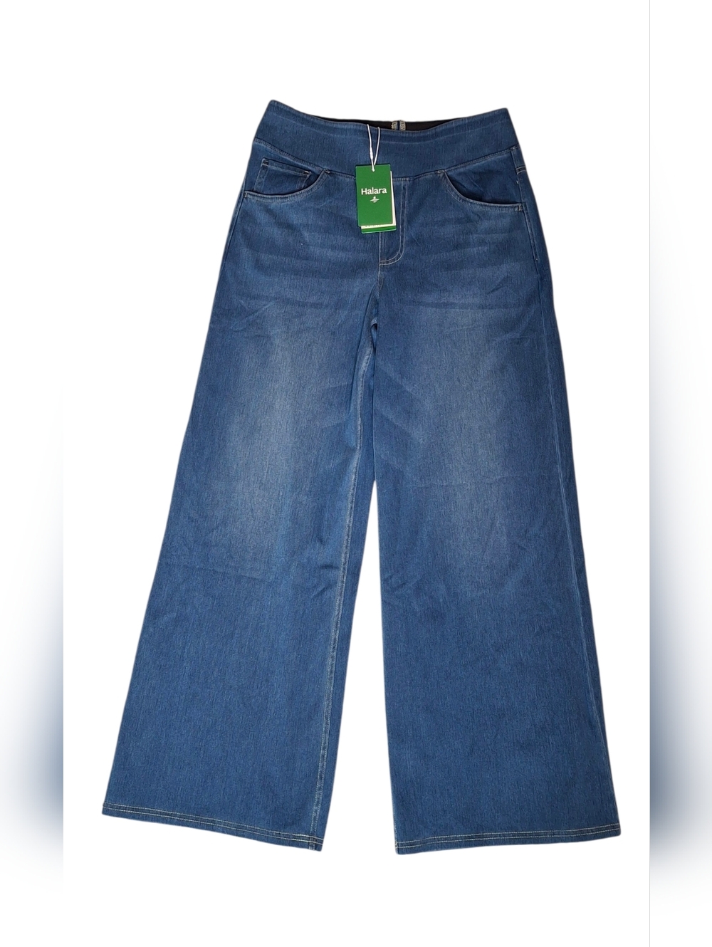 Halara Flex™ High Waisted Tummy Control Wide Leg Casual Jeans Medium Petite